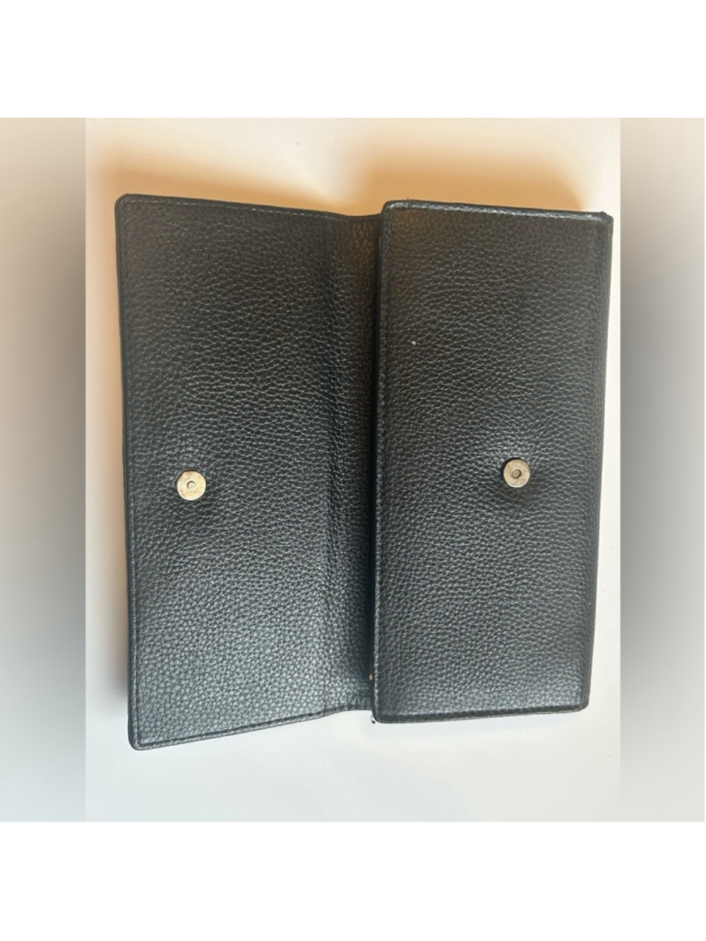 Vintage Chanel CC Logo Black Caviar Leather Wallet Designer Authentic Trifold - Picture 5 of 13